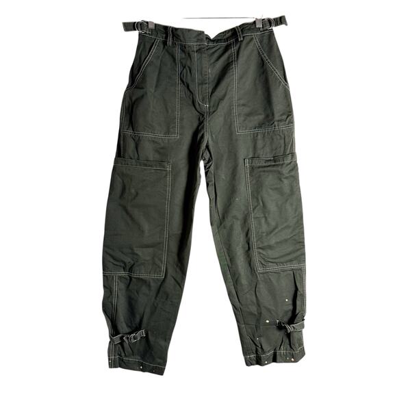 ASHLEY PARK x RTR Pants - Ashley Park x RTR Olive Green Straight Leg Twill Cargo Pants Size 8